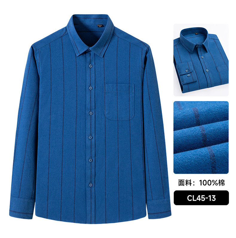 日系复古格子衬衫男长袖纯棉磨毛时尚休闲跨境外贸春秋新款潮衬衣详情34