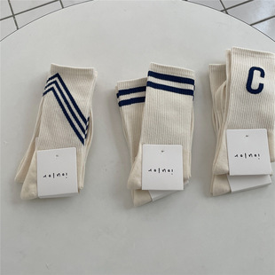IOULOR新款移圈袜子女中筒日系镂空潮牌堆堆袜女秋季韩国袜子批发详情7