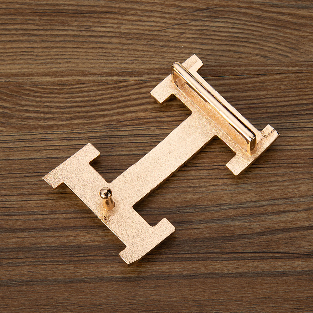 I-shaped belt buckle for men, solid zinc alloy plate buckle 4.0, wide belt buckle for business and casual men, factory wholesale pic 7