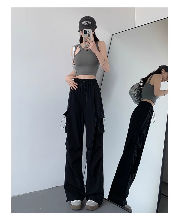 工装裤女2024新款冲锋阔腿裤夏季薄款登山运动裤详情12