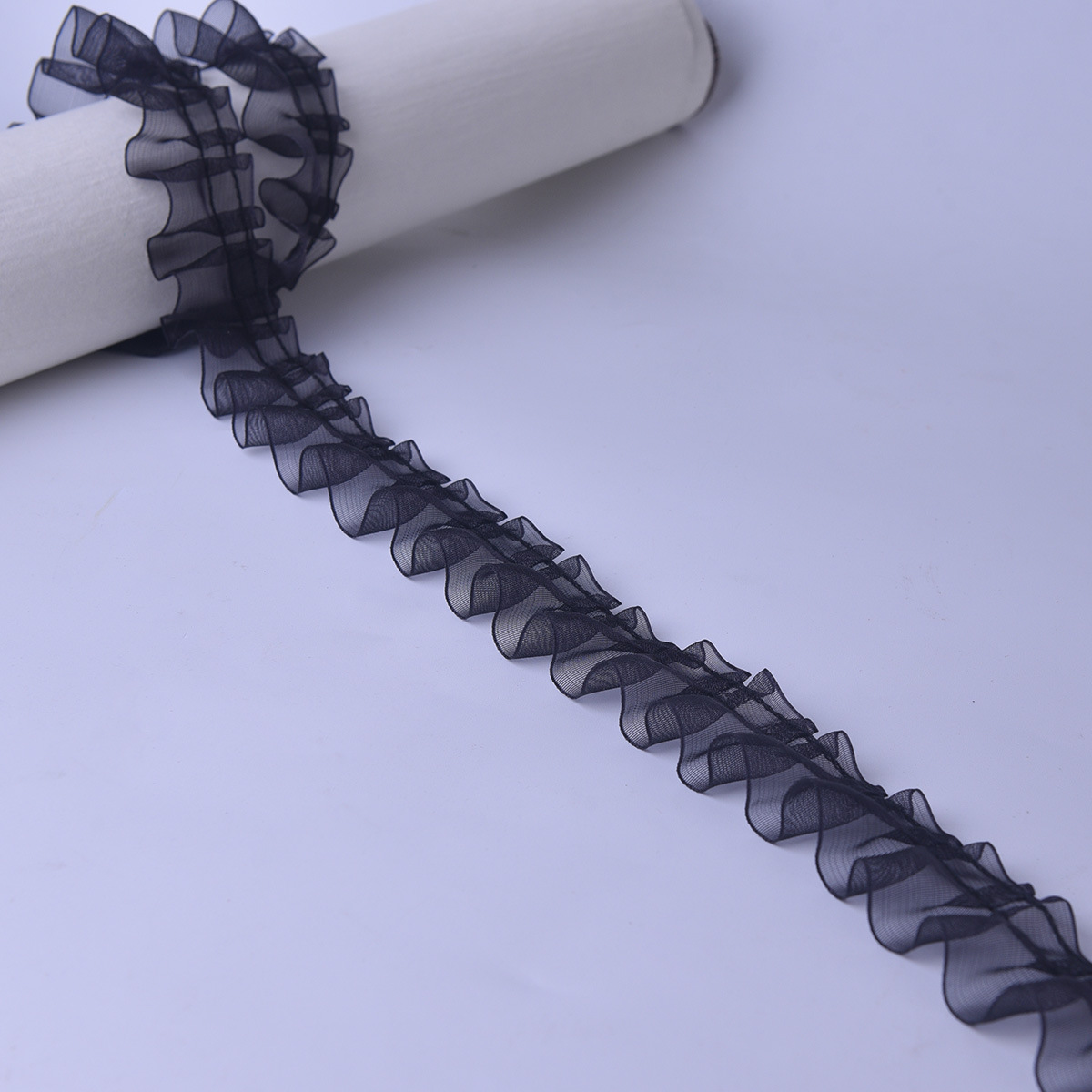 4cm雪纱带褶皱花边 手工diy服装辅料 蕾丝丝带抽皱裙摆窗帘配件详情12