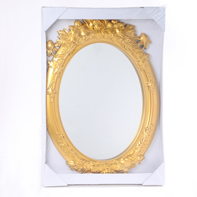 新款欧式复古金色装饰镜家居墙上浮雕壁挂装饰镜酒店金色装饰镜详情5