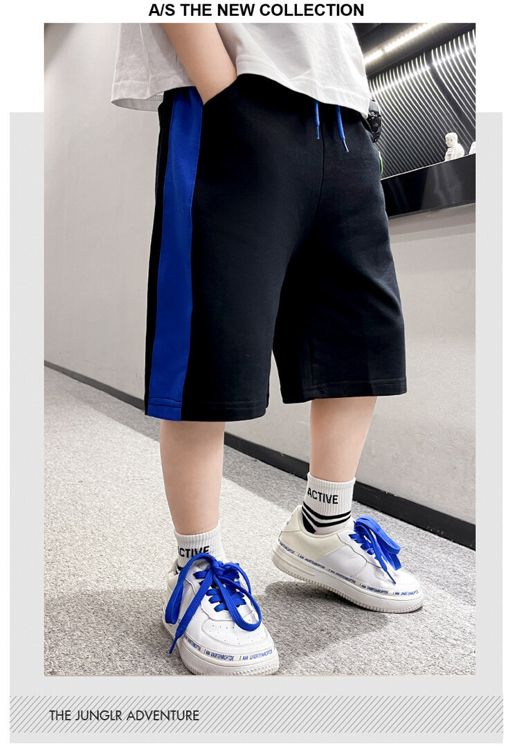 The 2022 new summer loose and stylish cotton capri shorts for boys are a trend of casual summer pants for middle-aged children pic 29