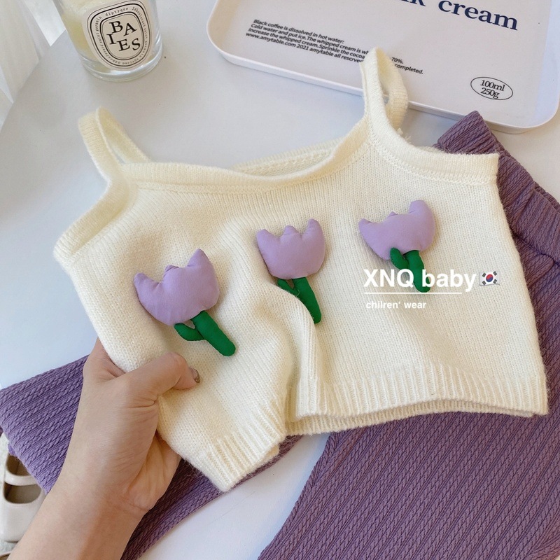 女童春装套装2023新款韩版女宝宝春秋马甲衬衣小女孩洋气三件套潮详情9