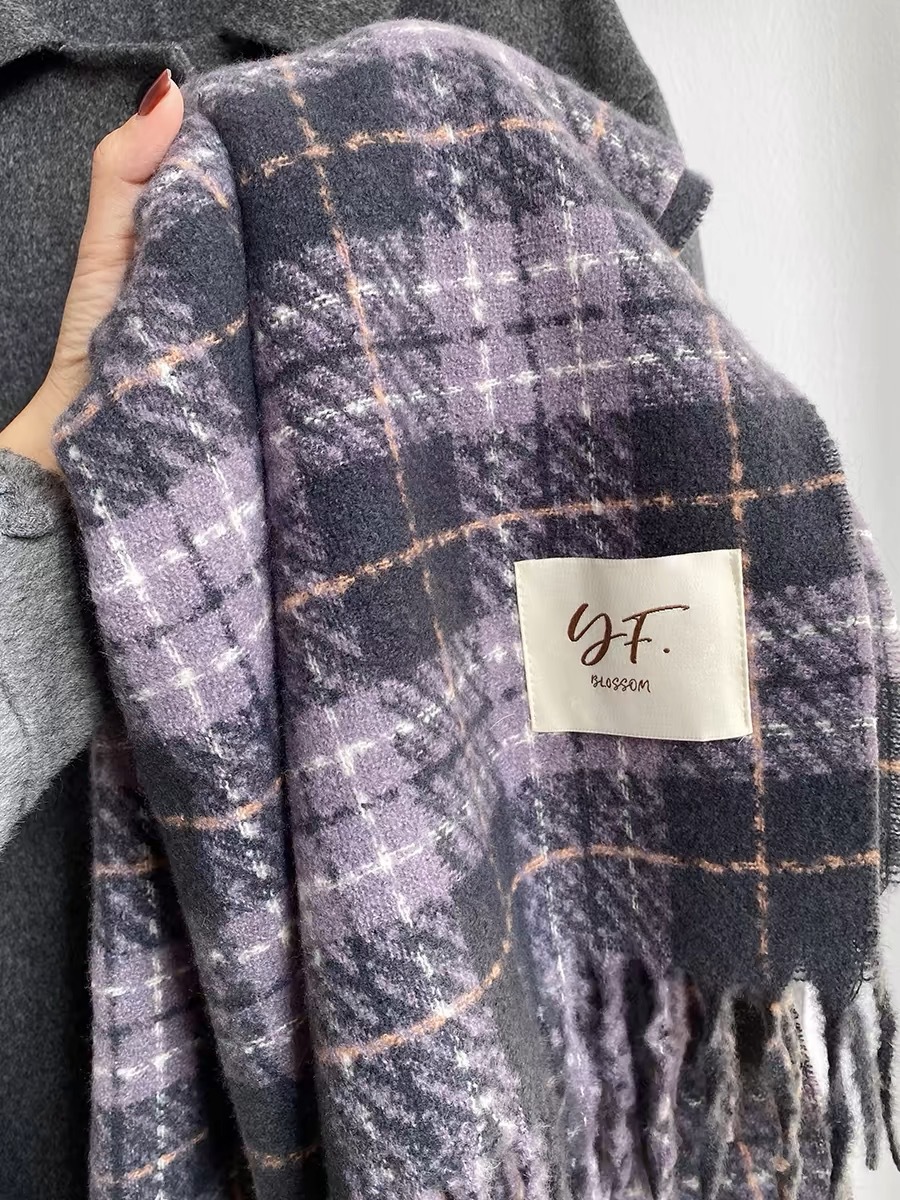 格子大集合~韩系格子流苏ins围巾女秋冬季百搭学生保暖氛围感围脖详情27