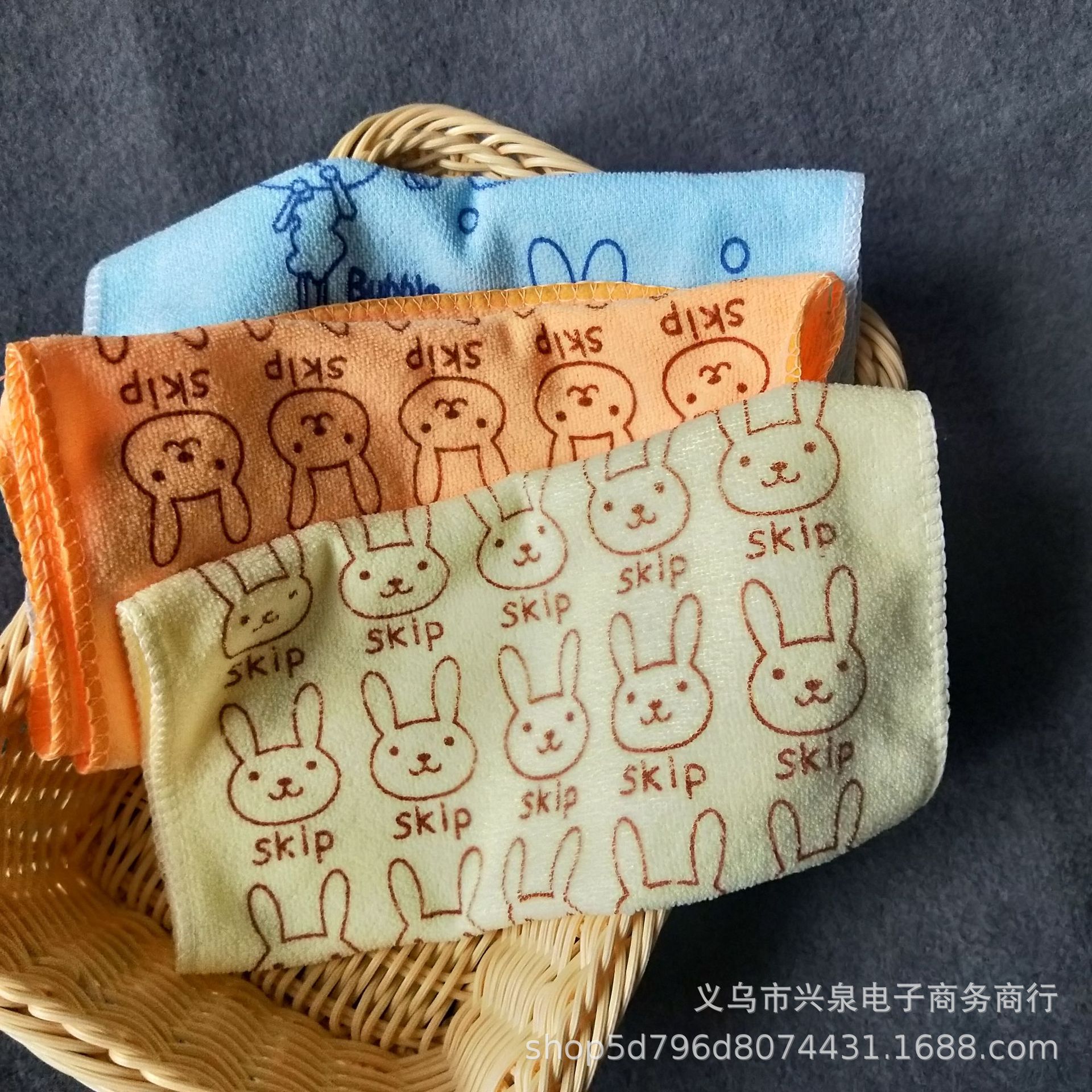 Long towel 25*50 cm, fiber scouring pad, fiber towel, printed towel, 1 yuan store supply pic 2