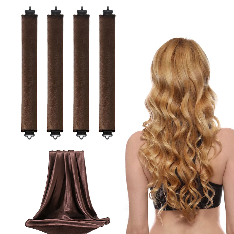 跨境专供3根装3cm无热卷发棒懒人睡眠大波浪带70cm丝巾双钩式批发详情1