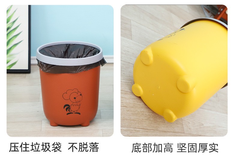 塑料垃圾桶批发家用创意印花垃圾篓大容量厨房厕所卫生间卫生纸篓详情7
