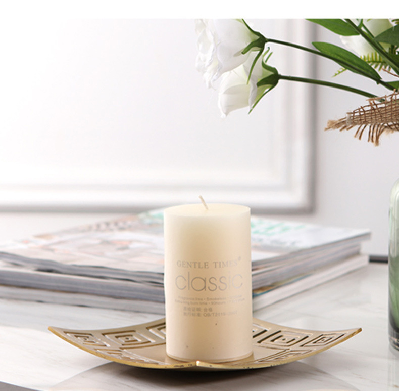 现货批发欧式蜡烛垫方形回纹复古烛台创意家居客厅桌面装饰蜡烛盘详情10