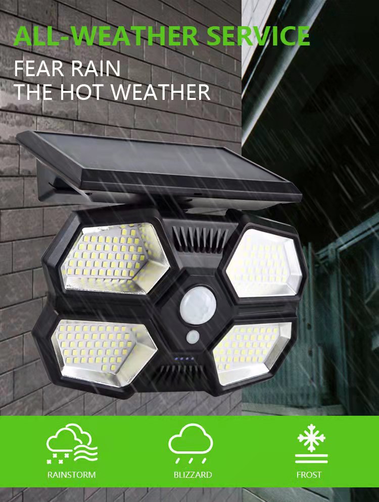 Cross-border new solar human body sensor wall lamp, outdoor split garden lamp 180COB, outdoor fence landscape lamp pic 13