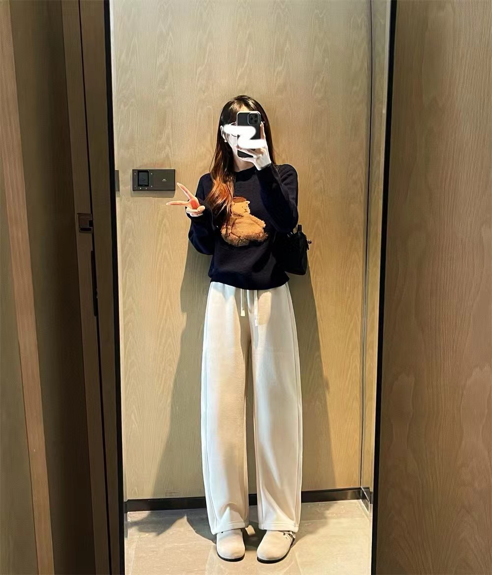 女装韩系高品质加厚高腰镰刀裤 显瘦百搭山本阔腿香蕉裤 代发详情1