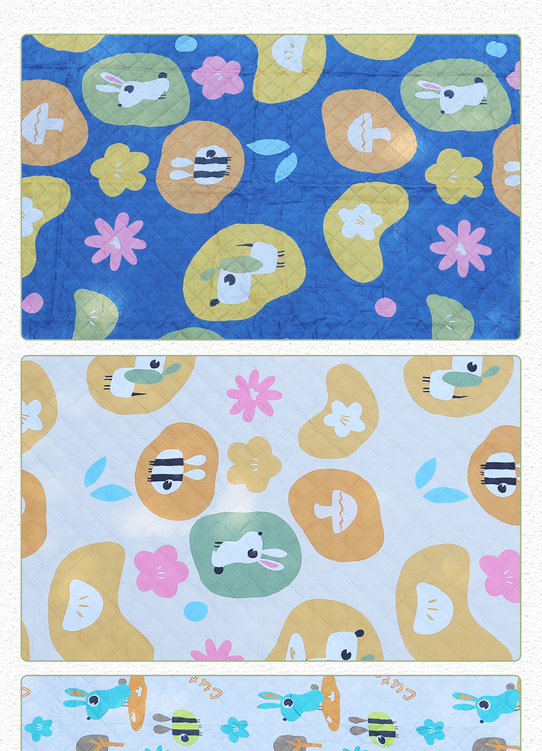 卡通满印花野餐布旅游防潮防虫野餐垫 便携式加厚防潮垫露营地垫详情14