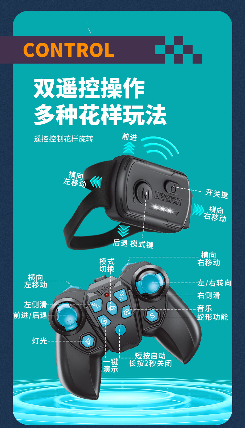 遥控扭变特技车手势感应可充电2.4G无线遥控车 城暮人垩展尽详情8