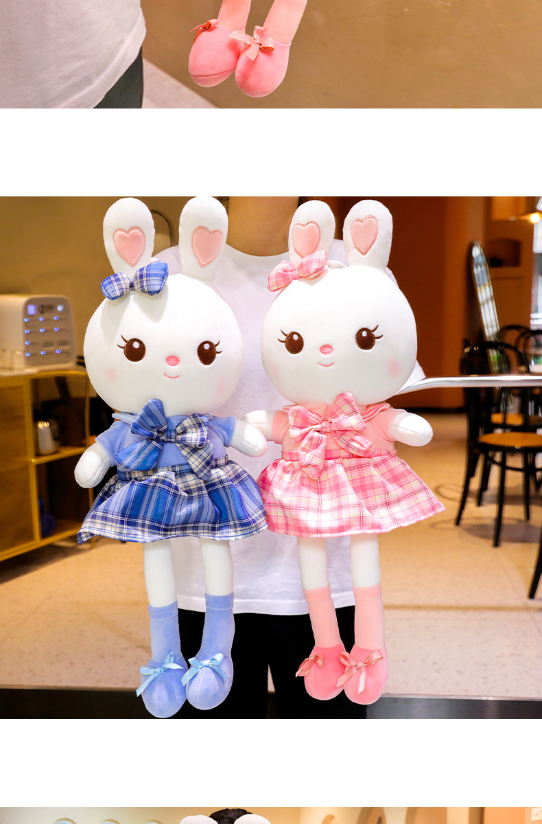 Cute JK rabbit plush toy doll, little white rabbit doll, bed sleeping pillow, birthday gift for girls pic 9