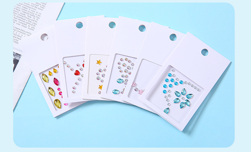 亚马逊跨境供应亚克力钻贴 树脂儿童舞台妆脸部眼妆DIY钻石贴纸详情10
