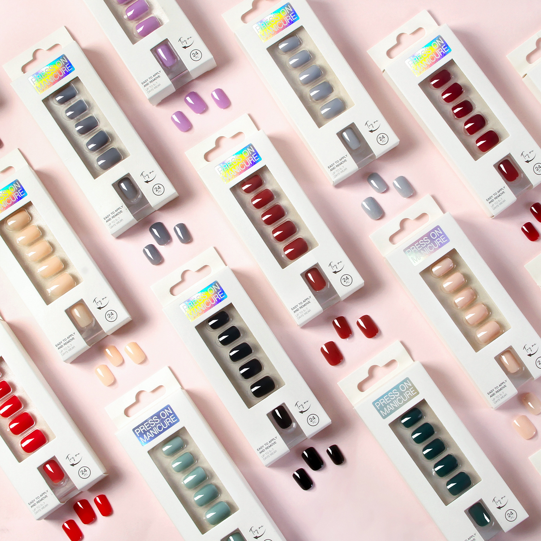 手工穿戴甲长梯款合集新款美甲贴片假指甲美甲工厂现货手工甲批发详情4