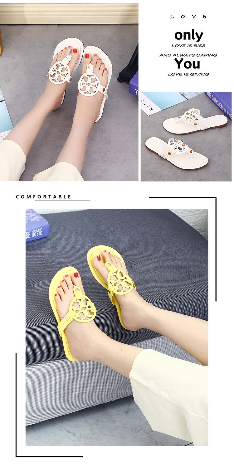 TB皮革人字拖鞋女鞋夏季美国大牌时尚女士凉拖鞋slippers欧美跨境详情15