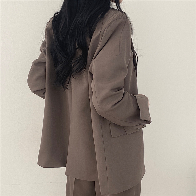 卡其色西装外套女2023新款春秋季韩版小西服套装女士休闲气质上衣详情7