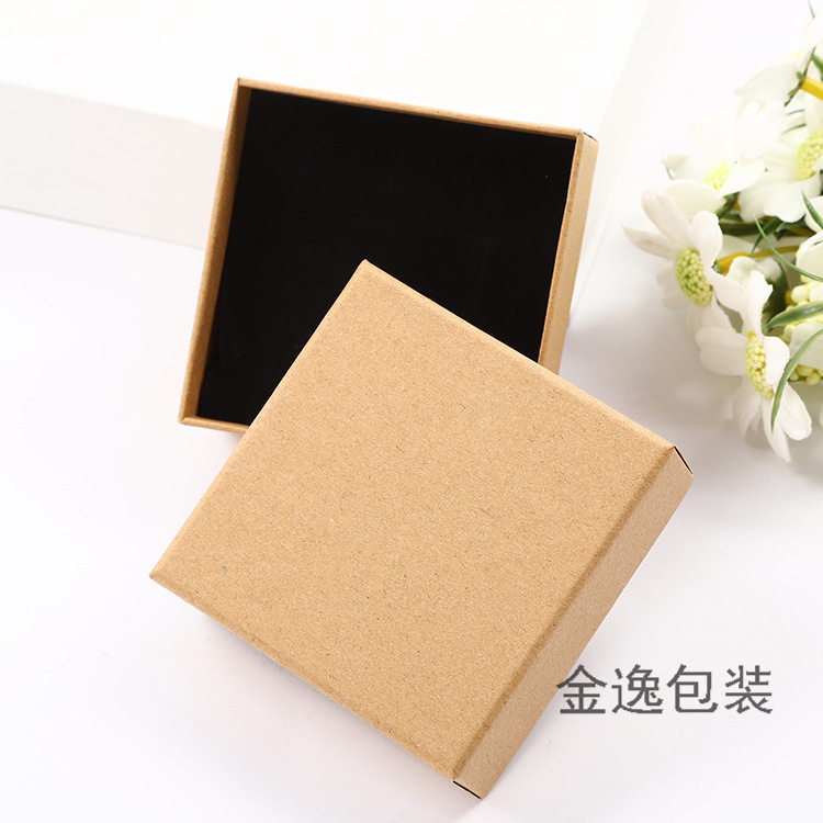 Factory direct sales of top and bottom cover kraft paper packaging boxes, stud earrings, necklaces, rings, bracelet boxes, jewelry boxes, wholesale and in stock pic 9