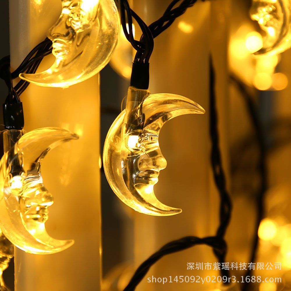 30LED solar light string, Moon Elder light string, rainproof outdoor Christmas landscape courtyard colorful lights pic 2