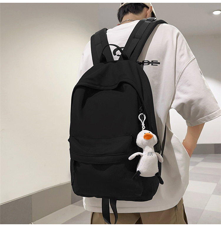 跨境2024新款男简约高中大学生双肩包女休闲大容量初中生旅行背包详情20