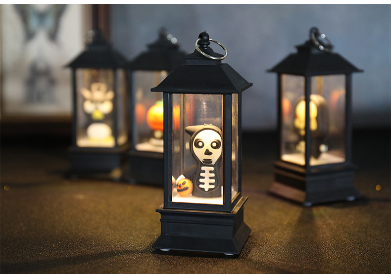 Cross-border new Halloween pumpkin lanterns, LED light wind lanterns, bar secret room Halloween costume supplies and props pic 17