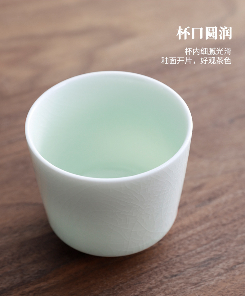 Ge Yao tea set, home ceramic teapot, Chinese tea cup, portable travel tea set, high-end business gift pic 23