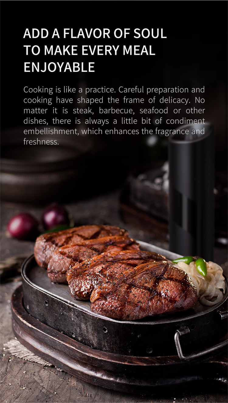 新款研磨器家用黑胡椒海盐研磨器创意重力感应式电动研磨器批发详情2