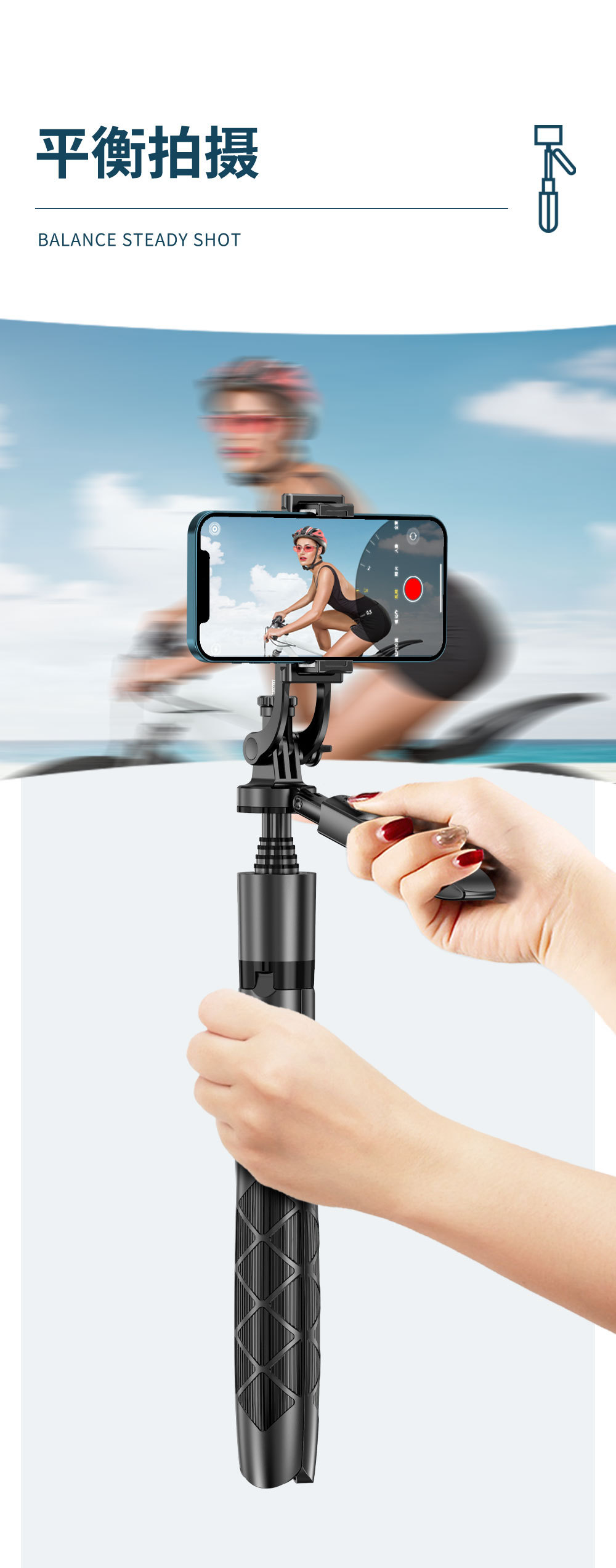 Mobile phone Bluetooth selfie stick L16 dual fill light handheld stabilizer, floor-standing telescopic pole, live streaming stand tripod pic 7