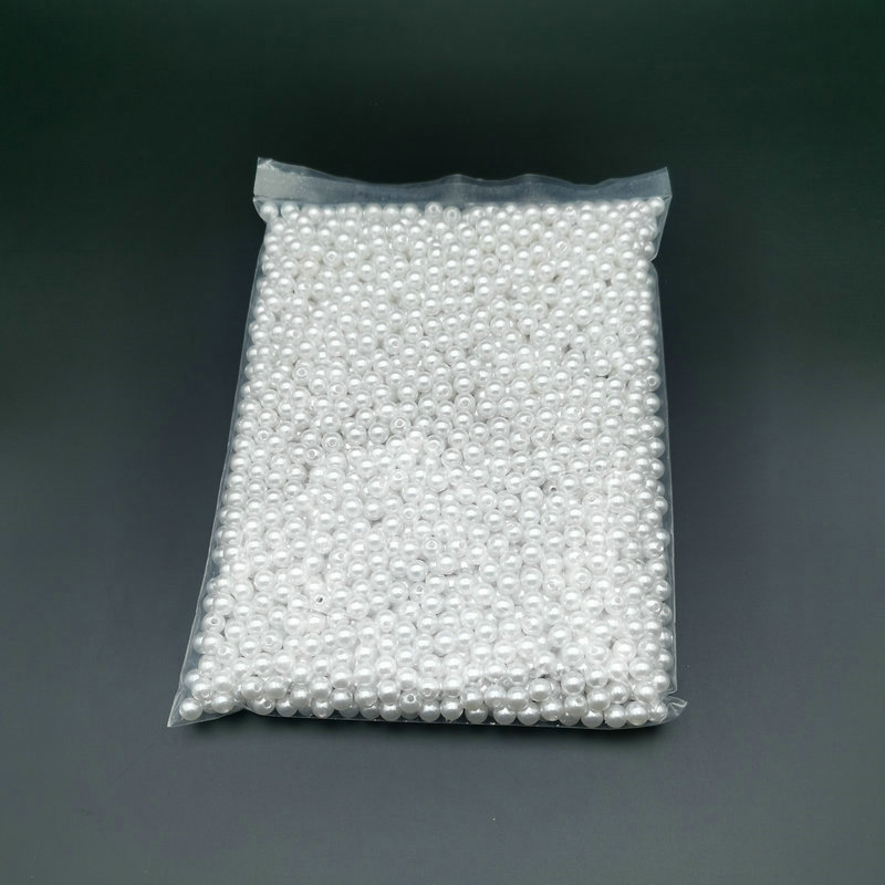 In-stock diy straight-hole water-polished loose beads ABS high-gloss 3-16mm imitation pearl jewelry accessories string beads connection beads pic 136