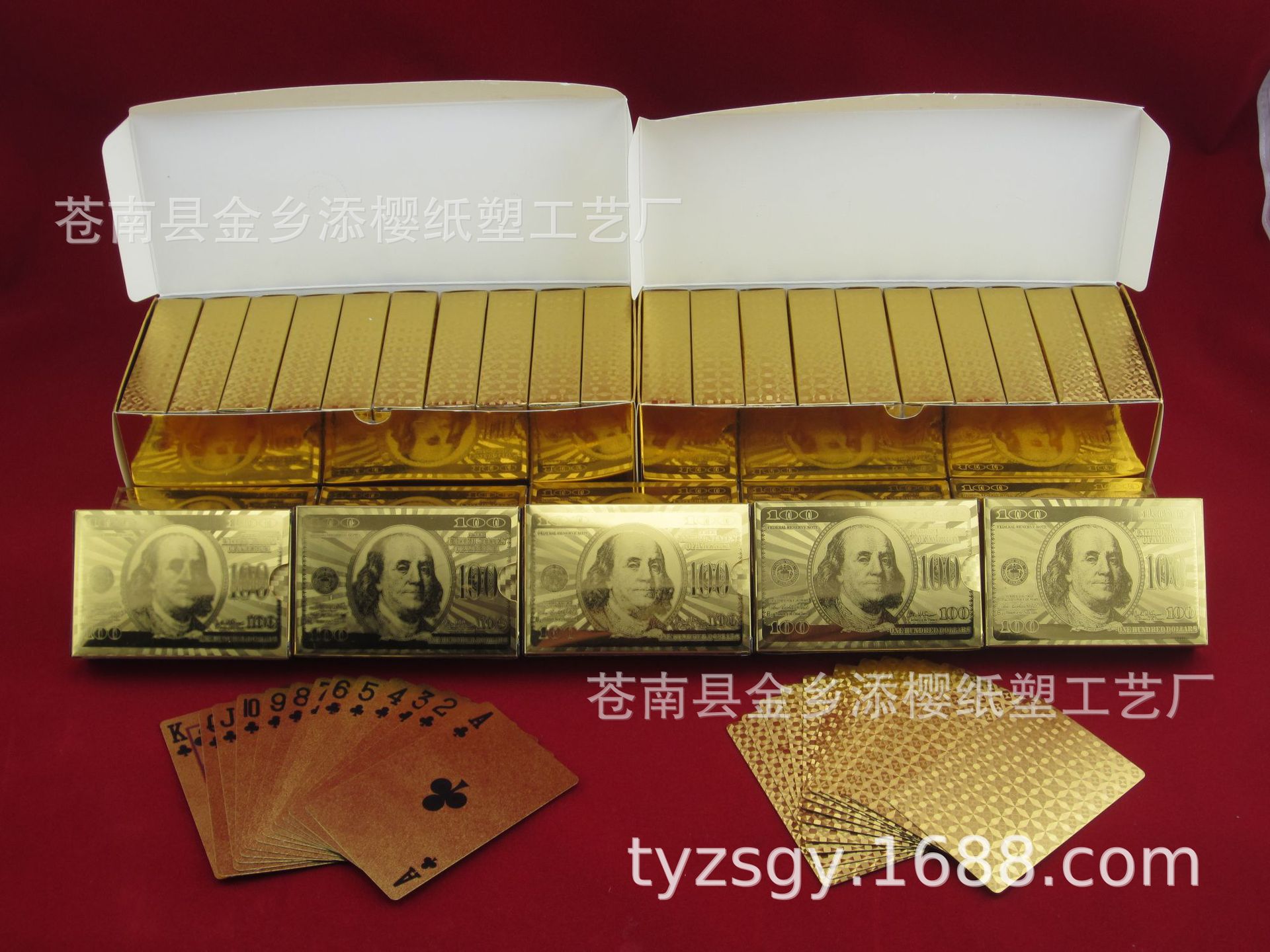 Plastic PVC waterproof gold poker cards washable gold creative poker cards with gold foil pic 5
