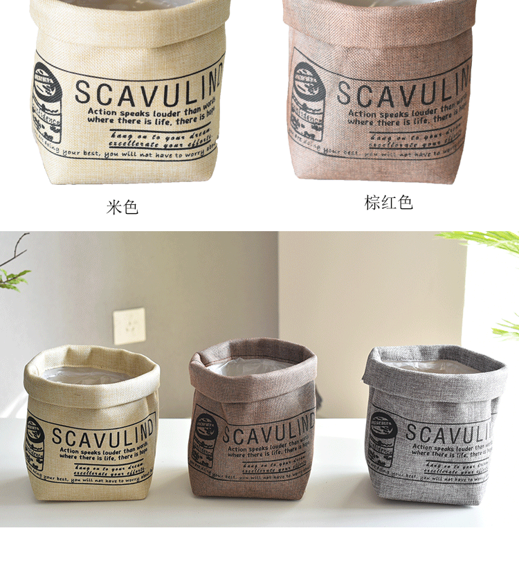 Nordic fabric flower pot storage bags, storage boxes, washable flower vases, home flower pot covers, decorative flower POTS pic 4