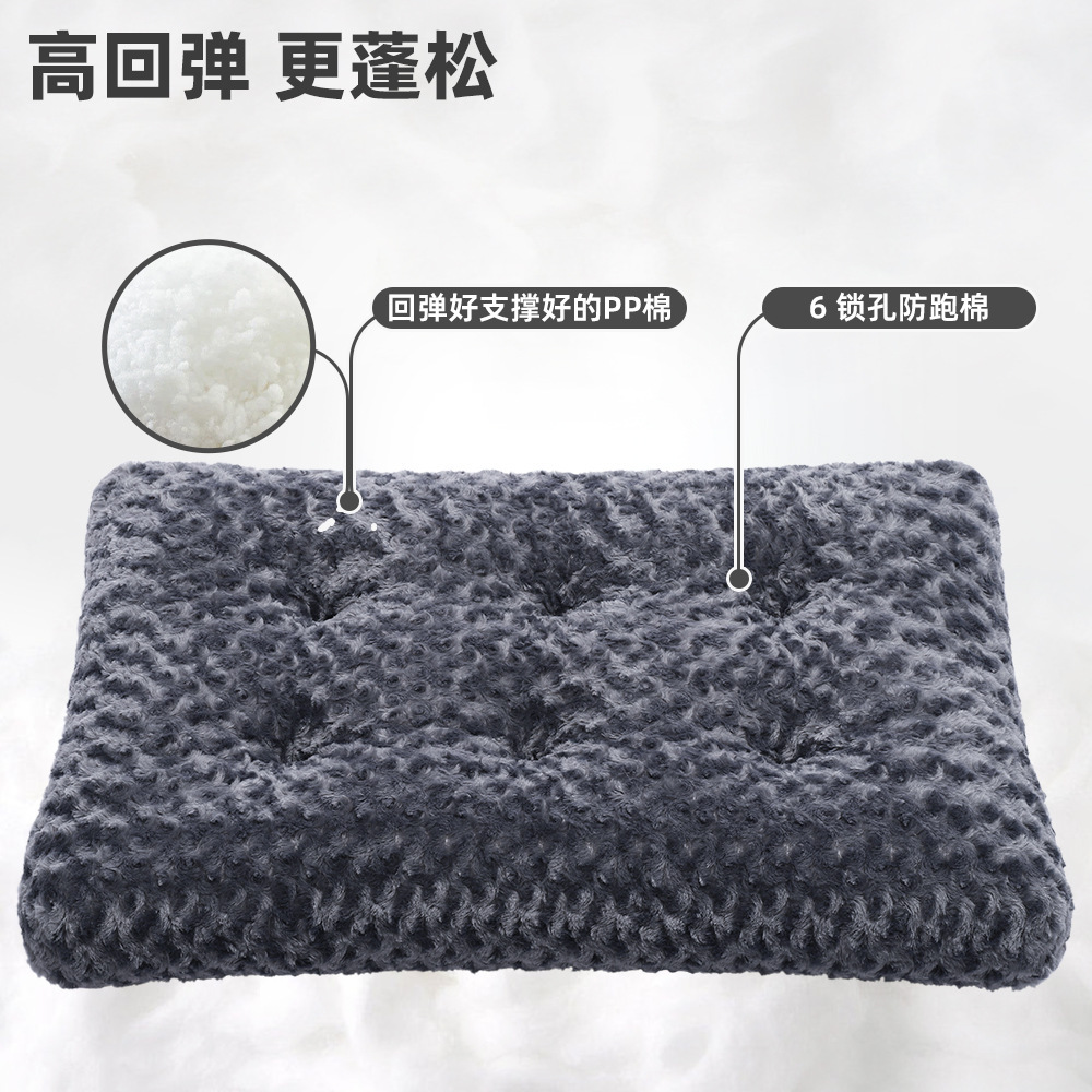 亚马逊新款宠物垫玫瑰绒保暖狗垫冬季猫狗用品厂家直销快速发货详情1