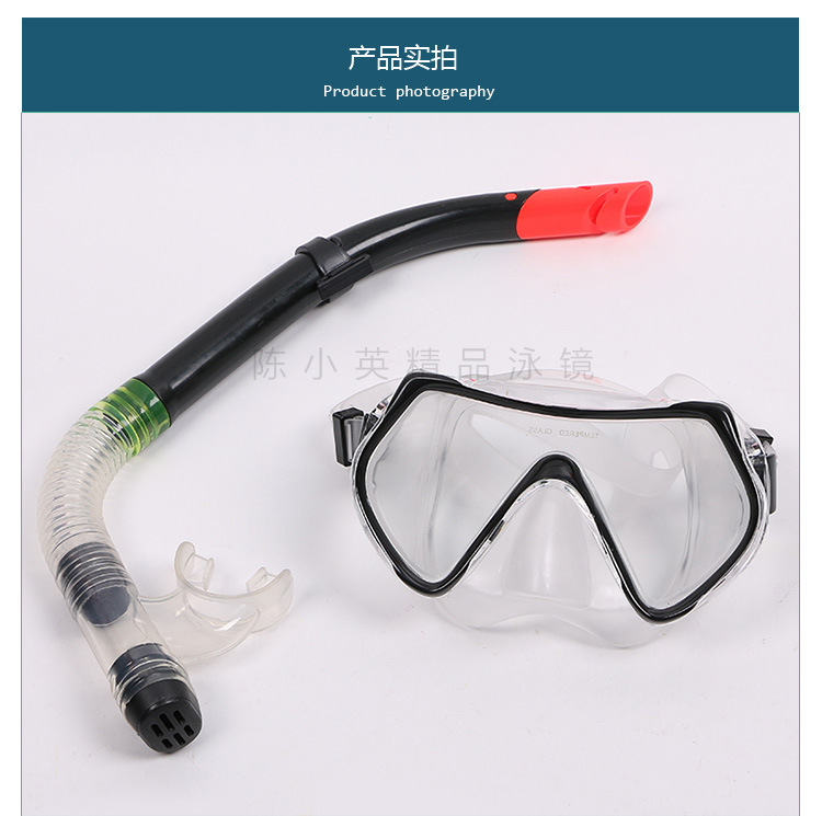 Factory direct sales of comfortable and fashionable tempered glass diving goggles, breathing tubes and two snorkeling sets for wholesale pic 9
