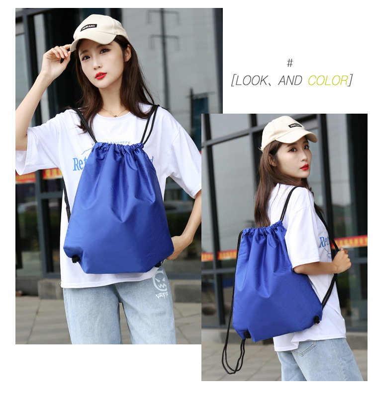 抽绳运动包现货防水马拉松束口袋户外运动收纳双肩背包运动训练包详情12