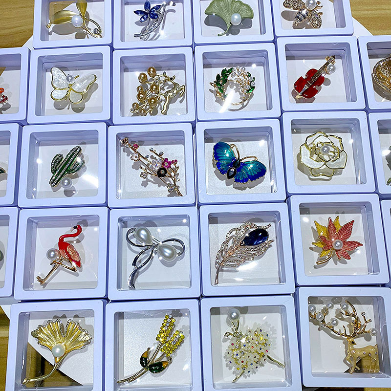 盒装新款高档蝴蝶结胸针时尚防走光别针珍珠胸花配饰丝巾扣礼品详情10