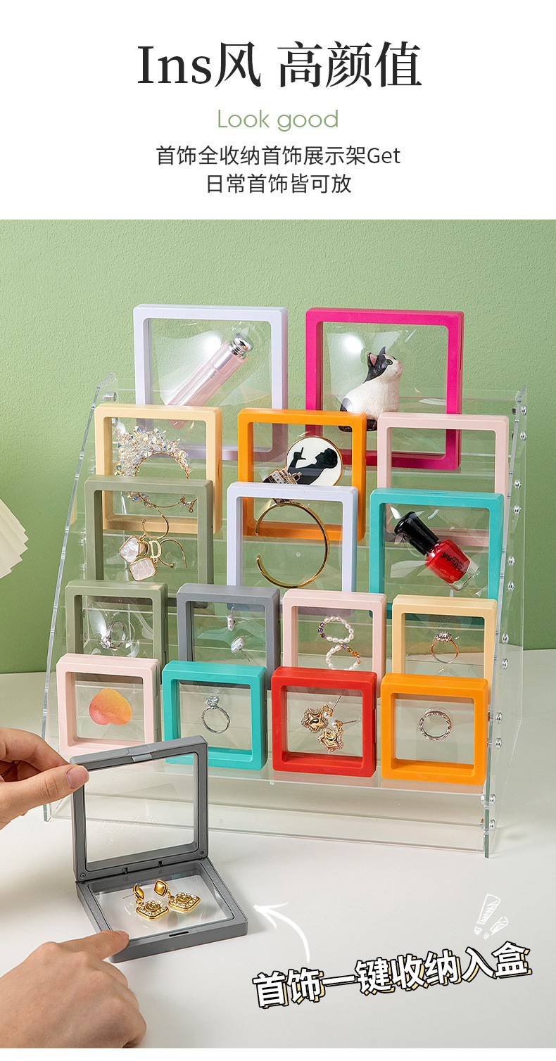 Anti-oxidation transparent PE film display box, suspended packaging box, gift bag, jewelry, ring and accessory box in stock pic 13