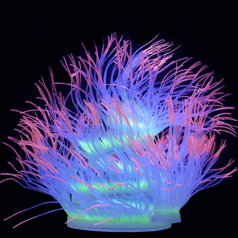 Aquarium fish tank landscape decoration silicone artificial plant soft coral landscape sea anemone 100cm long pic 21