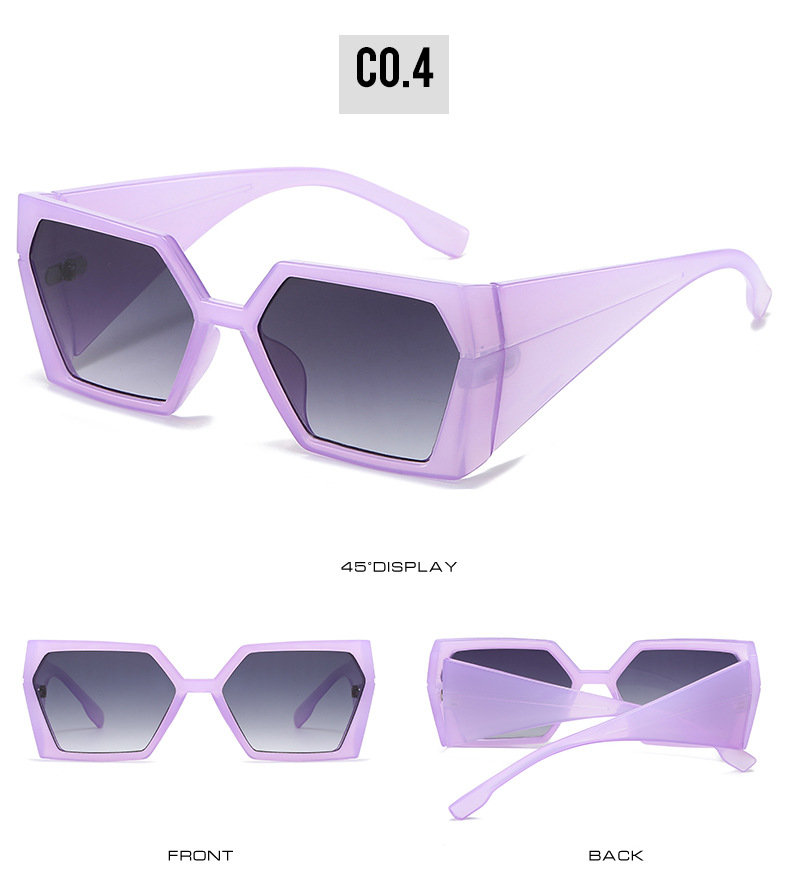 2024 Cross-border new square-framed sunglasses, European and American fashion and individuality, Instagram hip-hop rectangular fashion sunglasses for women pic 10