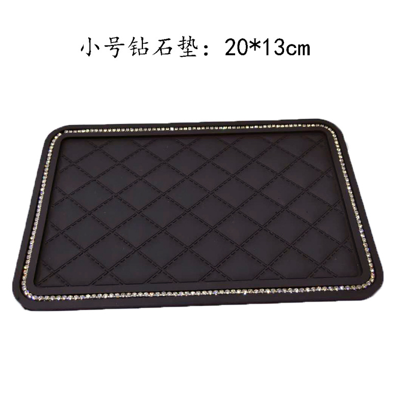 菱格汽车防滑垫大号车用羽毛钻石垫仪表台PVC装饰垫茶花垫批发详情1