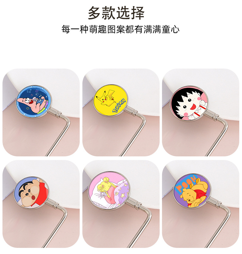创意亚克力旋转挂钩圆形桌边挂钩水晶挂包器学生礼品折叠挂钩批发详情4
