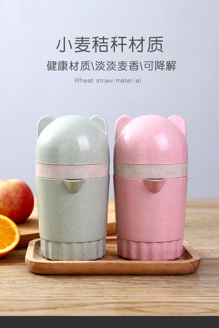 Manual juicing cup, cartoon dual-purpose fruit cup, creative hand-pressed household mini watermelon lemon penguin juicing cup pic 13
