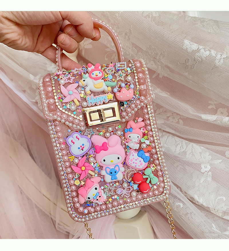 新款儿童手工制作材料包粘贴小饰品diy奶油果冻拎包背包生日礼物详情31