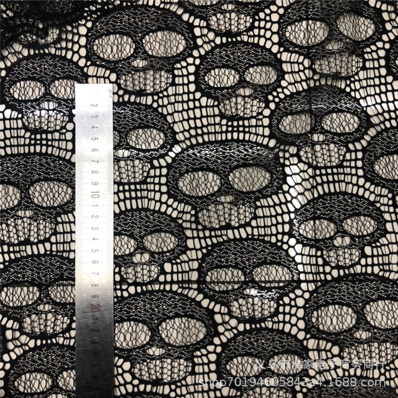 Factory direct sales of Halloween fabrics, nylon skull lace fabric, game costumes, accessories, mesh fabric, stage costumes pic 6