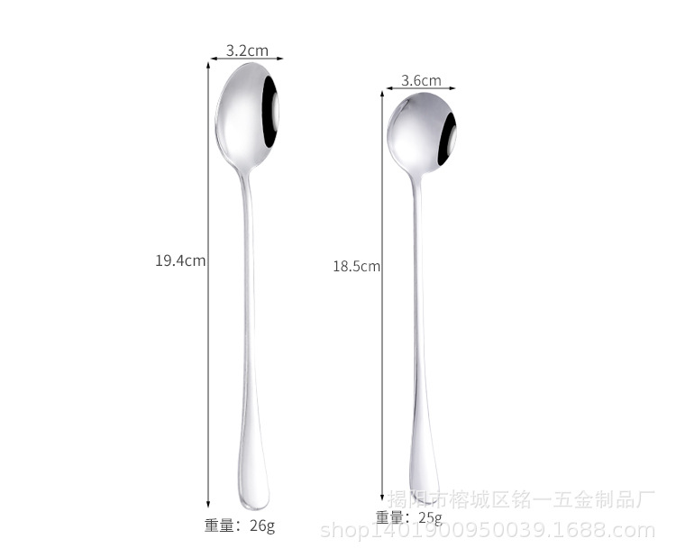 1010 stainless steel spoons, knives and forks, Western cuisine set, hotel coffee spoons, household round spoons for eating, and stirring spoons wholesale pic 8