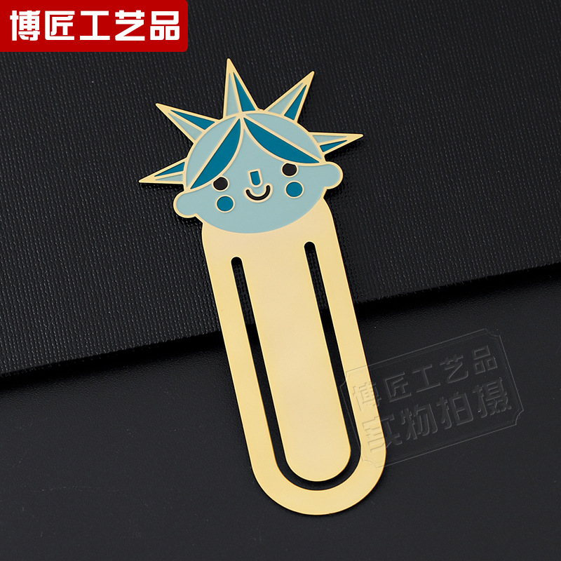 Custom-made brass corroded book sign metal card bookmark set, school graduation souvenir bookmark baked paint pic 5