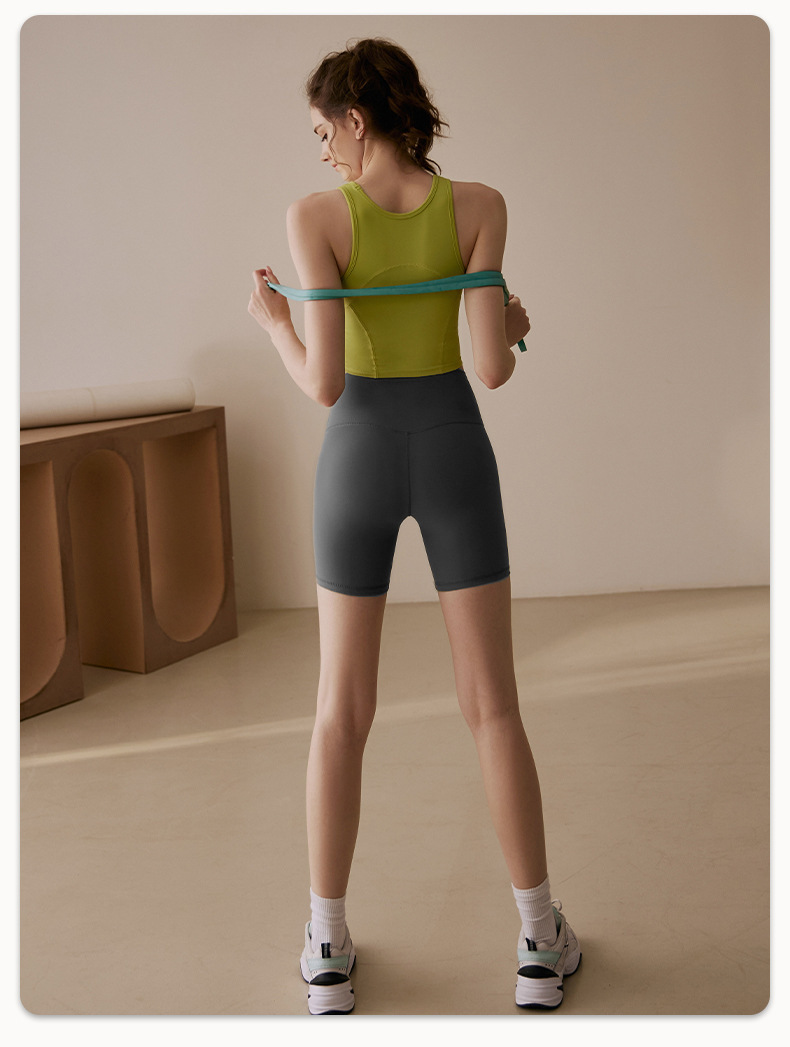lulu sports shorts for women wholesale summer running sports anti-exposure base high-elasticity tight yoga three-inch pants for women pic 15