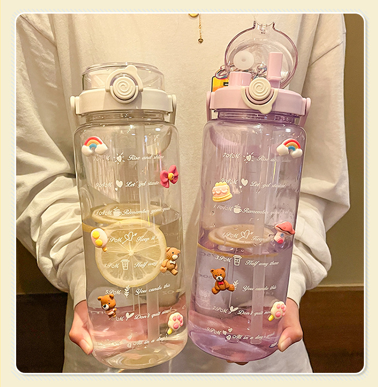 大容量水杯夏季高颜值女生杯子耐高温运动吸管杯水壶吨吨桶塑料杯详情11