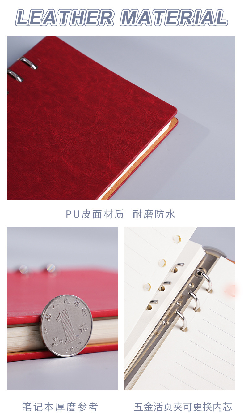 A six-hole loose-leaf notebook, a loose-leaf replacement record group notebook for the three meetings and one lesson pic 5