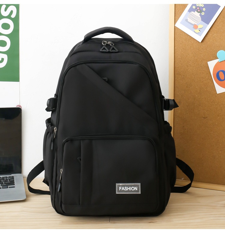 纯色学生书包女批发轻便大容量中大学生双肩包女3-6年级校园背包详情9